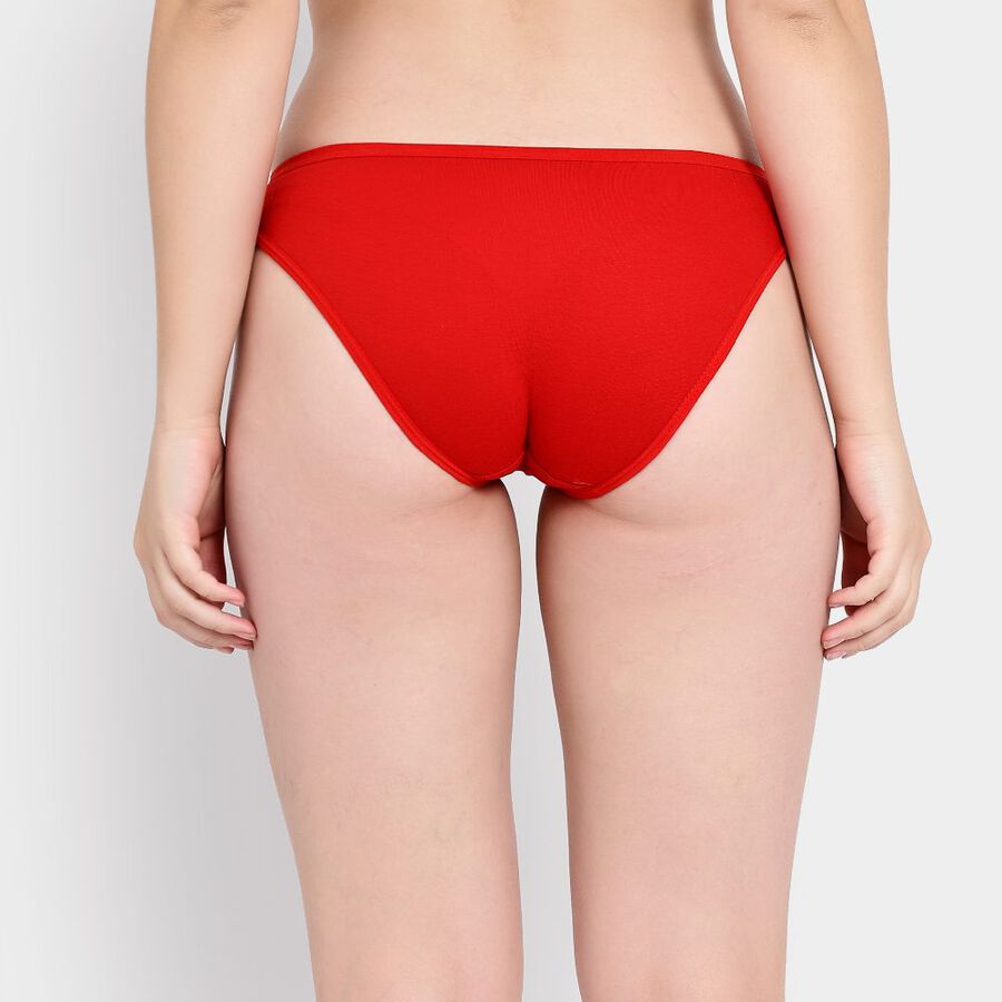 Ladies' Cotton Panty, Red, large